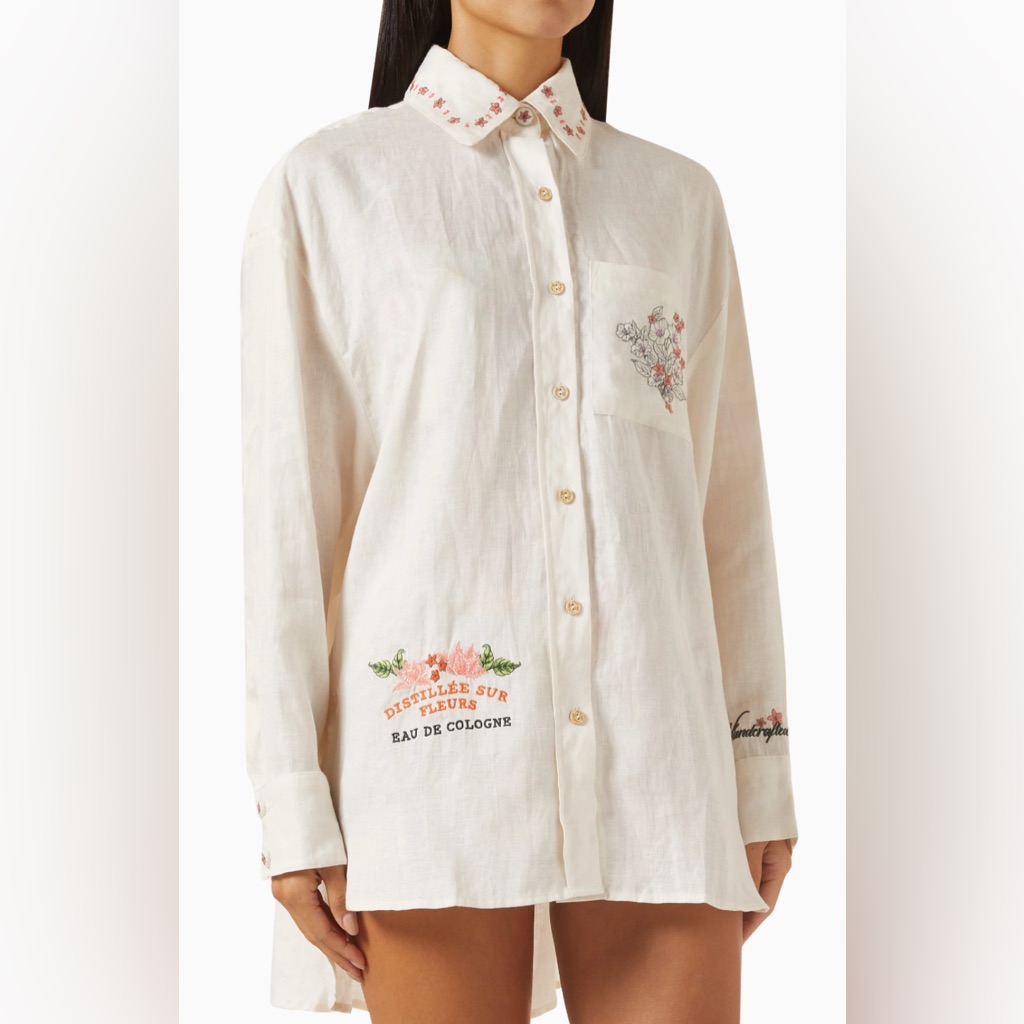 Agua Bendita- Embroidered Multicolor Shirt Nwt